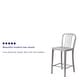 preview thumbnail 31 of 116, 2 Pack 24'' High Metal Indoor-Outdoor Counter Height Stool w/ Vertical Slat Back