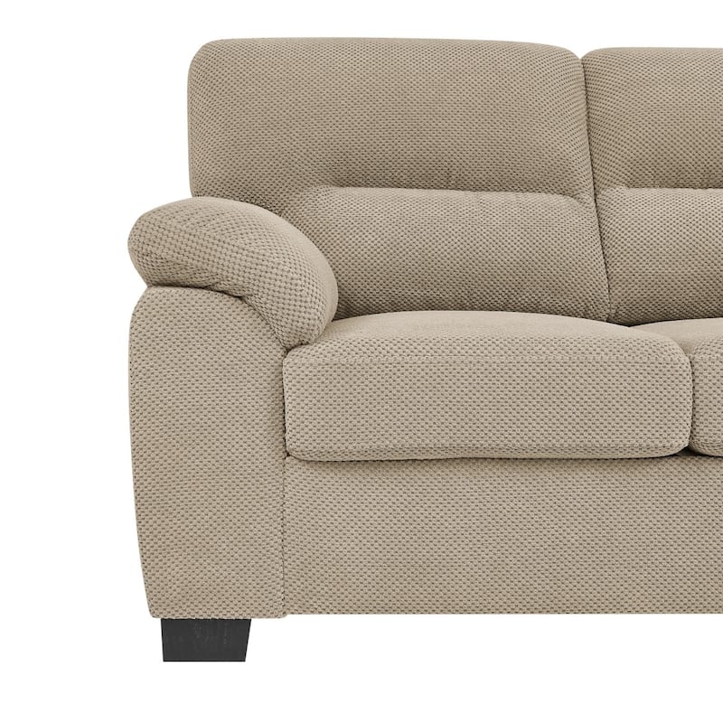 81" Modern Textured Fabric 3-Seater Sofa