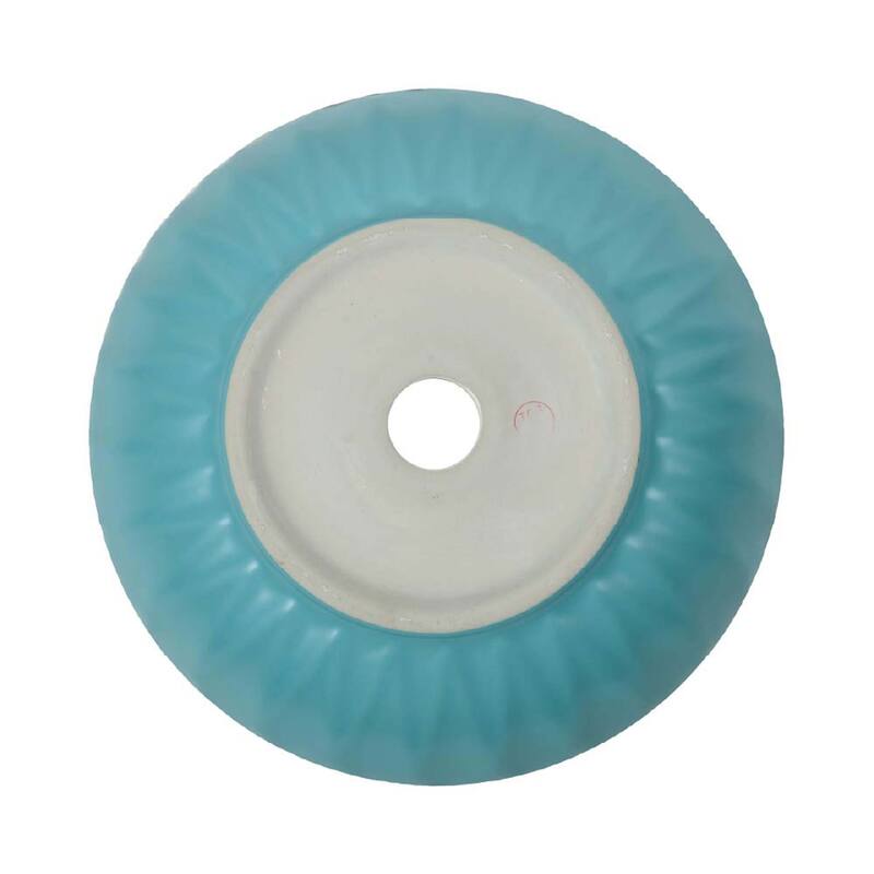 16 inch Round Ceramic Vessel Bathroom Sink - Modern Textured Bowl Design - 16" Round