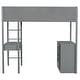 preview thumbnail 65 of 84, Modern Teddy Fleece Loft Bed with Storage Shelf, Drawers & Desk, Multi-Functional Wood Loft Bed Frame w/Soft Padding