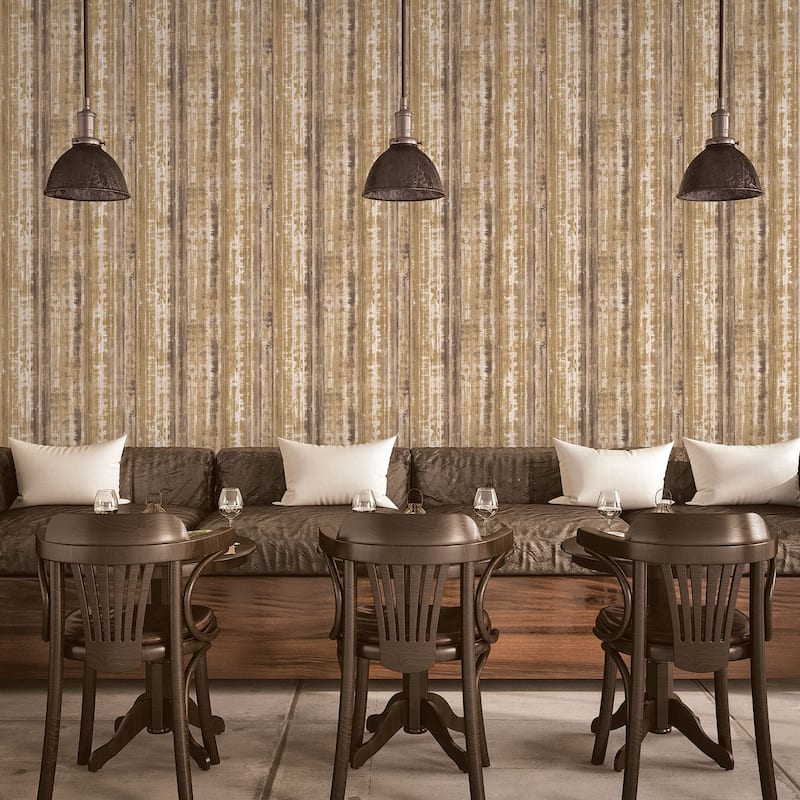 Galerie Wallcoverings Rusty Corrugated Metal Effect Non-woven Matte Wallpaper Roll
