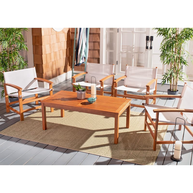 SAFAVIEH Outdoor Ulricke 5-Piece Dining Set - 47Wx24Dx18H