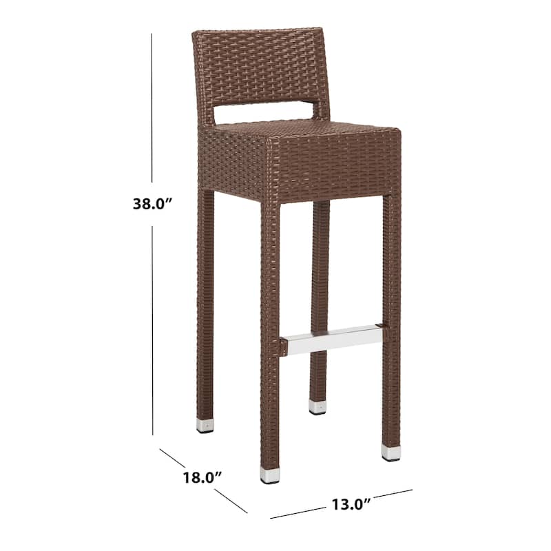 SAFAVIEH Noreta Indoor/ Outdoor 30-inch Stacking Counter Stool - 13Wx18Dx38H