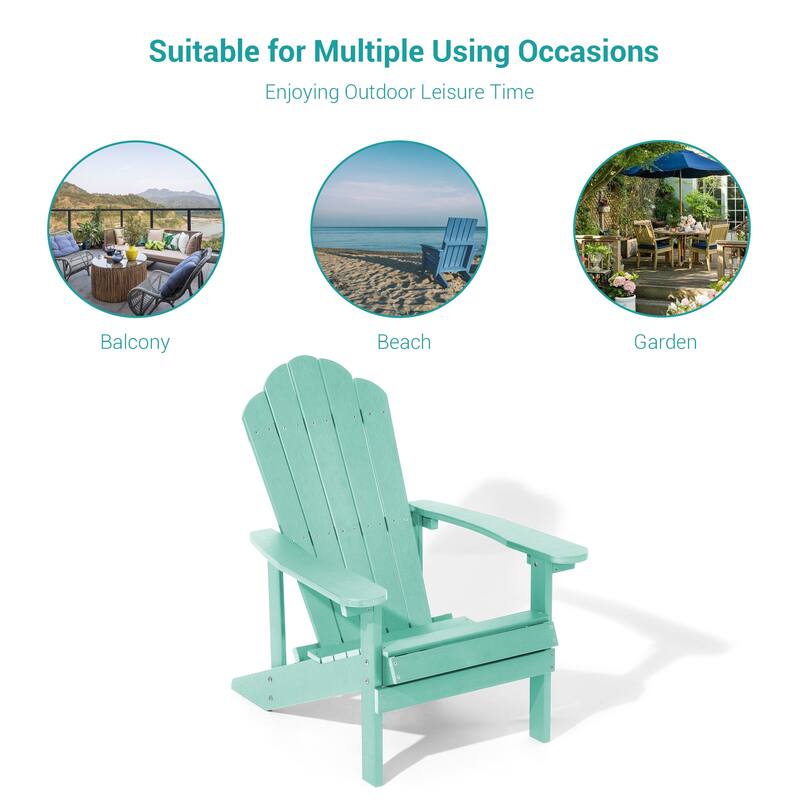 BONOSUKI Patio Adirondack Chairs Weather-resistant(Set of 2)