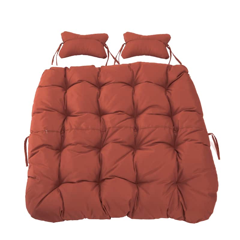 Egg Swing Chair Cushion Durable Weather Resistant Polyester Fits 2 People by LeisureMod