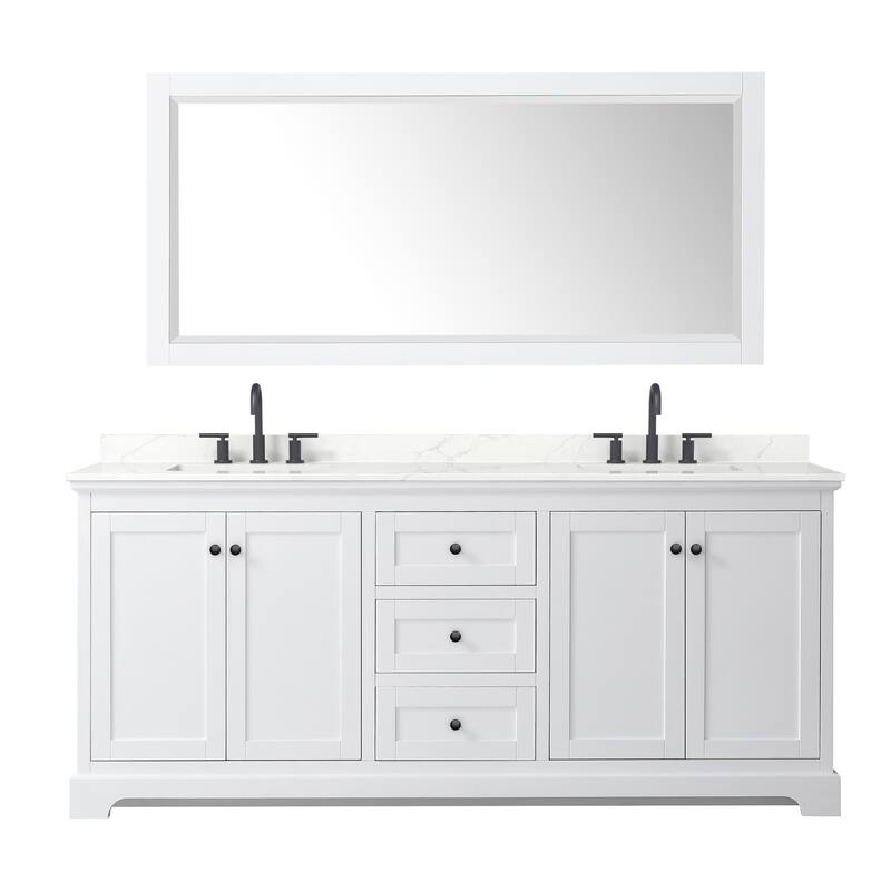 Wyndham Collection WCV232380D-QTZ-US3M70 Avery 80" Free Standing