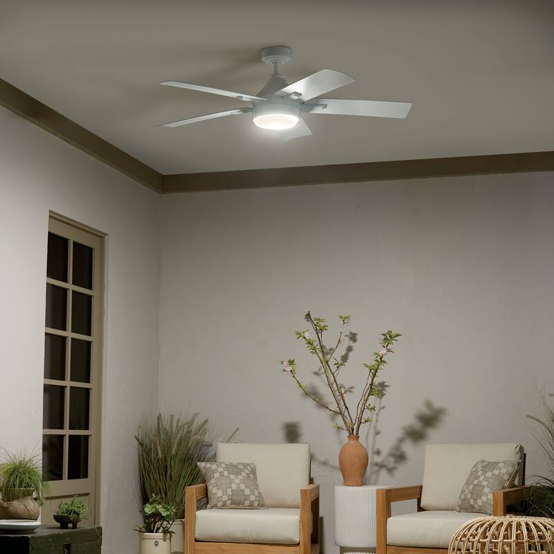 Kichler Lighting Tide 52 inch Integrated LED Outdoor White Ceiling Fan