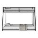 preview thumbnail 12 of 20, Furniture of America Ambell Modern Metal Low Profile Bunk Bed with Reversible Ladder