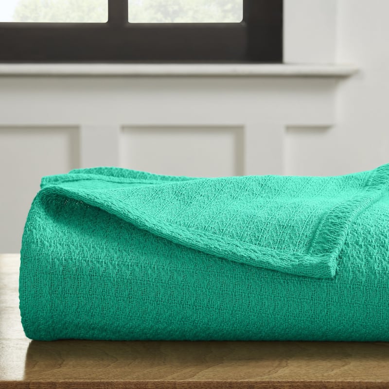 Superior Waffle Weave Honeycomb Knit Soft Cotton Blanket