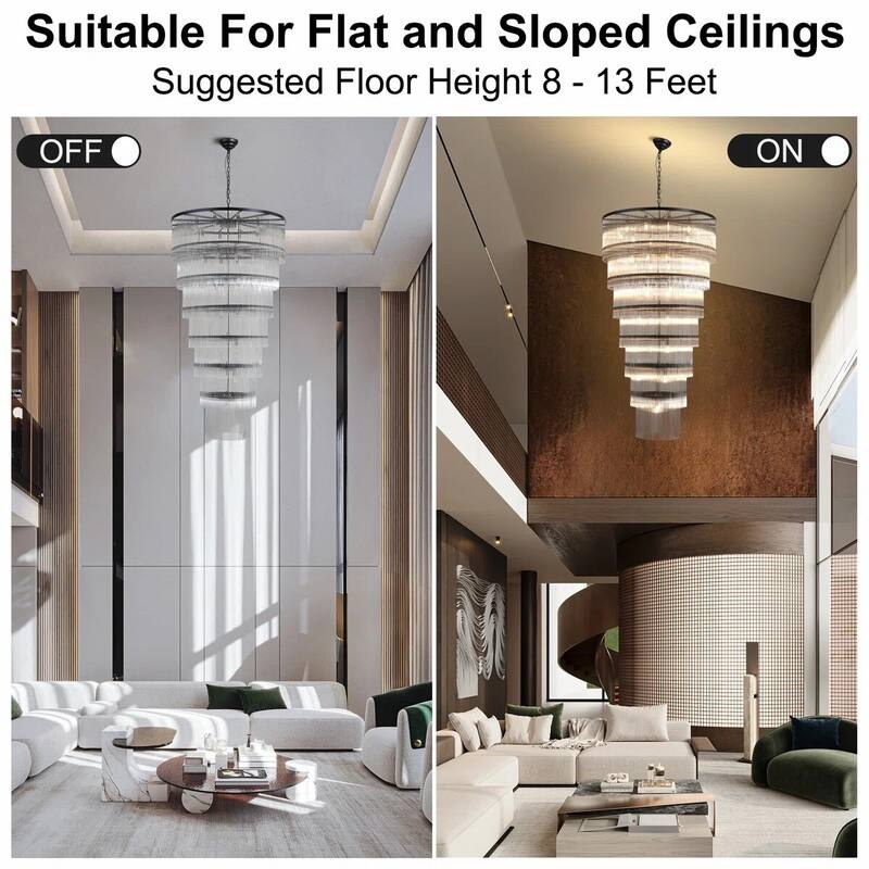 KAYLA 77"H Seven-LayerStriped Column StairLight