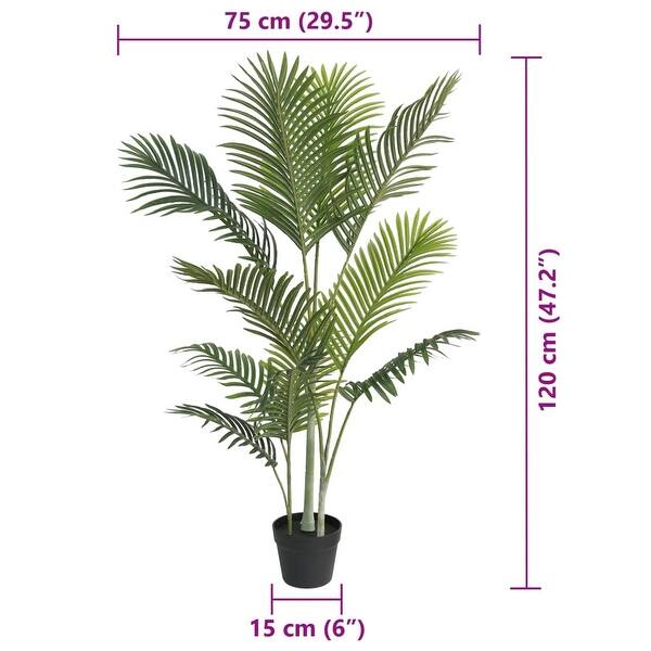 dimension image slide 1 of 2, vidaXL Artificial Palm Tree Green 31.5"/47.2" PP
