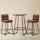 Option Black Table & Brown Stools