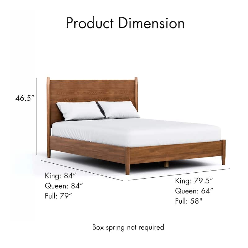 Furniture of America Beau Midcentury Walnut Wood Platform Bed