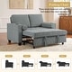 preview thumbnail 10 of 11, 3-in-1 Pull-Out Sleeper Sofa Bed Convertible Adjustable Multi-Functional Loveseat with USB Port
