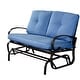 preview thumbnail 2 of 5, Outdoor Patio Rocking Glider Cushioned 2 Seats Steel Frame Furniture
