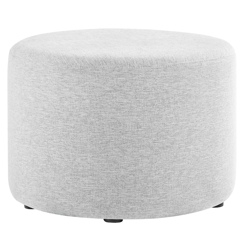 Callum 16"/23"/29"/38" Round Woven Heathered Fabric Upholstered Ottoman