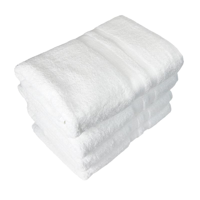 Magellan Soft Ring Spun Cotton White Towels - Set of 12