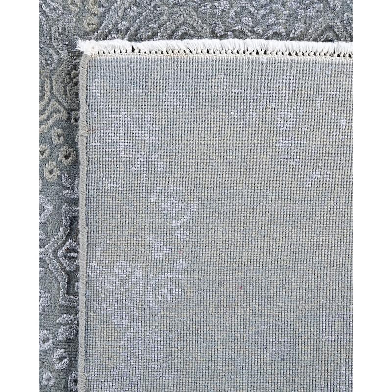 Ikat One-of-a-Kind Hand-Knotted Area Rug, Gray - 8' 0" x 9' 8"