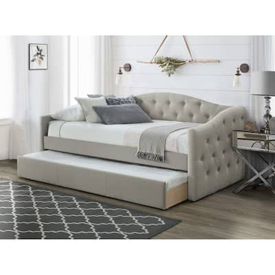 Atlanta Button-tufted Daybed with Twin Trundle
