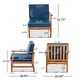 preview thumbnail 19 of 22, Perla 9-seater Acacia Wood Sectional Sofa Set by Christopher Knight Home