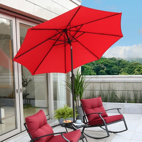 9FT Patio Umbrella Outdoor Table Umbrella with Push Button Tilt and Crank