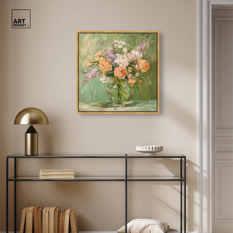 Vase and Greenery Canvas by Art Remedy
