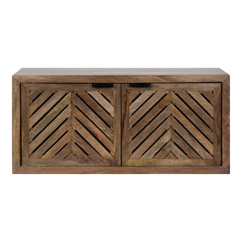 Kate and Laurel Mezzeta Decorative Wood Wall Cabinet