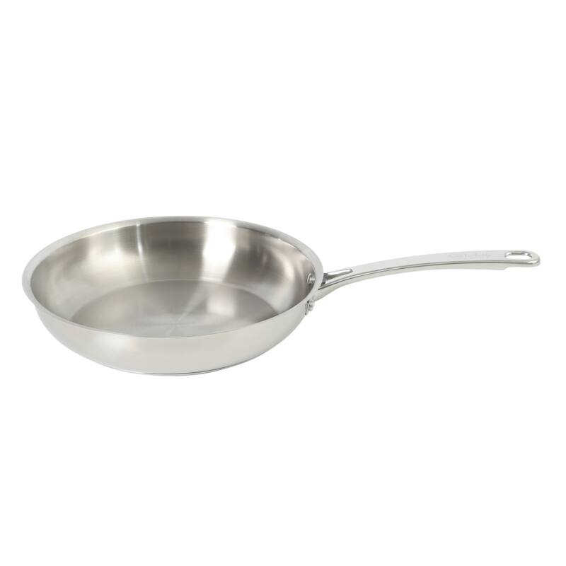 Sur La Table Kitchen Essentials Stainless Steel Frying Pan - Induction Ready Skillet with Tri-Ply Base, Polished Finish