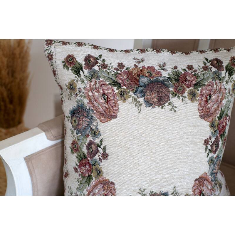 STP Goods Chenille Bouquet Decorative Tapestry Throw Pillow Bed Bath & Beyond 37277407