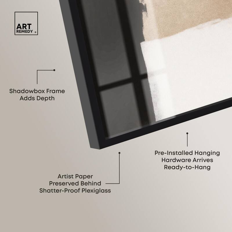 Beige and Black I Shadowbox by Art Remedy