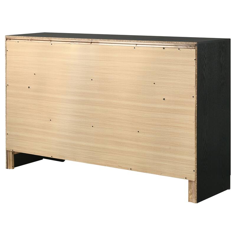 Miranda 7-drawer Dresser with Mirror Black