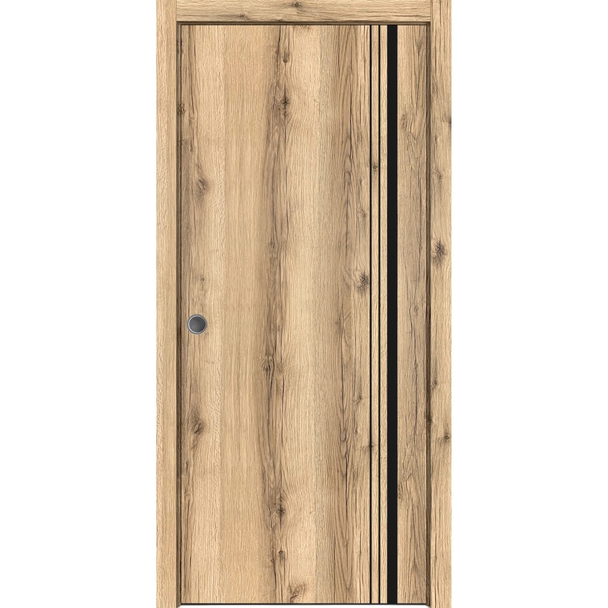 SartoDoors Planum 0011 | Interior French Doors French Door | Solid Wood | Hardware Set | 18x80, Oak Bedroom Door Bathroom Door