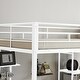 preview thumbnail 11 of 14, Twin Size Metal Loft Bed with Desk and Storage Shelves, Full-length Guardrails