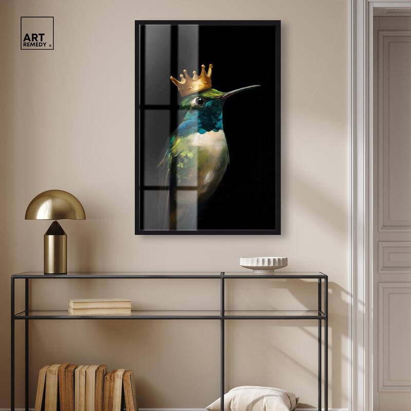 Crowned Azure Bird II Shadowbox by Art Remedy