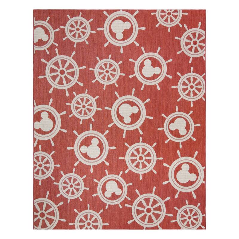 Disney Mickey Mouse Studio Modern Classic UV Protected Polypropylene Flatweave Indoor/ Outdoor Area Rug Collection