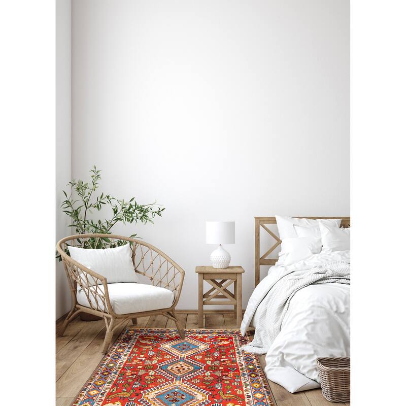 ECARPETGALLERY Hand-knotted Melis Vintage Dark Copper Wool Rug - 3'5 x 5'1