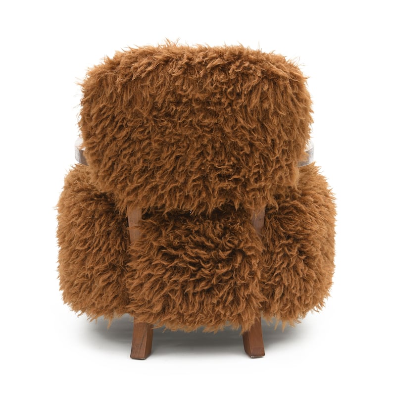 Furniture of America Lumir Modern 28-inch Faux Fur Accent Arm Chair