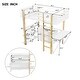 preview thumbnail 5 of 12, Stylish Twin Loft Bed With Built-in Storage Cabinet & Cubes, Versatile Wood Bedframe w/Foldable Desk, Space-Saving Design, White