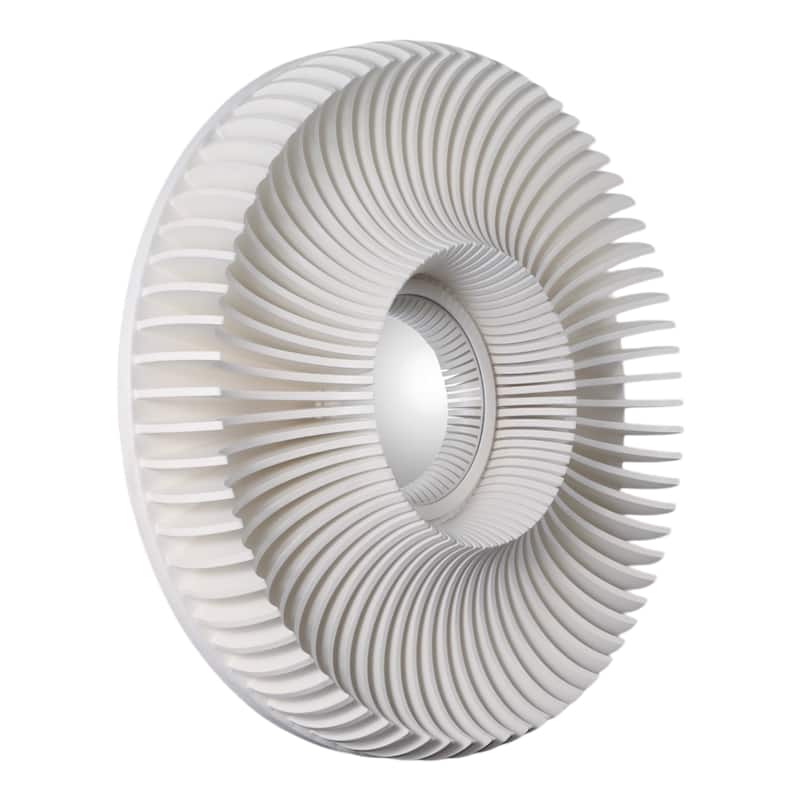 Modern Large Wall Mirror with 3D Wood Frame - 36", White - 36.0"