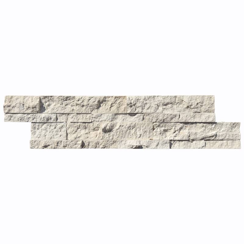 Fresca Limestone Split Face 6" x 24" Ledger Panel Mosaic