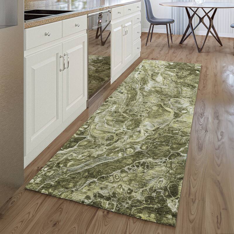 Premium Washable Super Soft Abstract Motion Mayfield Rug - Taupe - 2' 3" x 7' 6" - Runner