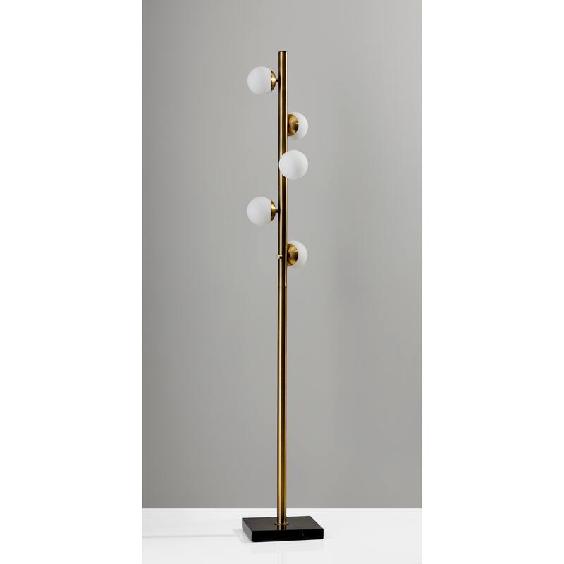 Adesso Doppler Antique Brass LED Tree Lamp