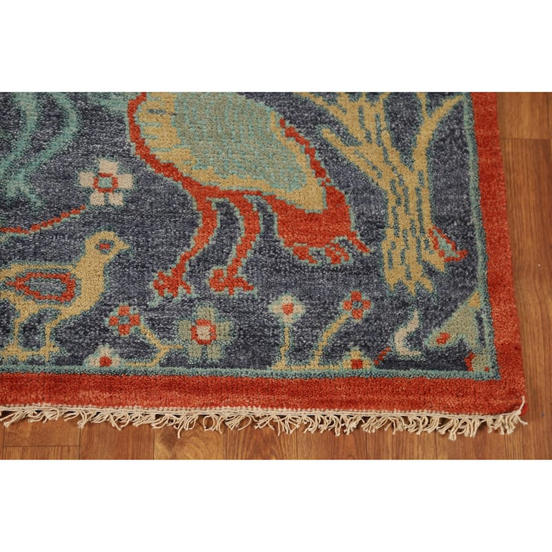 Animals Design Floral Ziegler Oriental Rug Handmade Wool Carpet - 4'1" x 5'11"