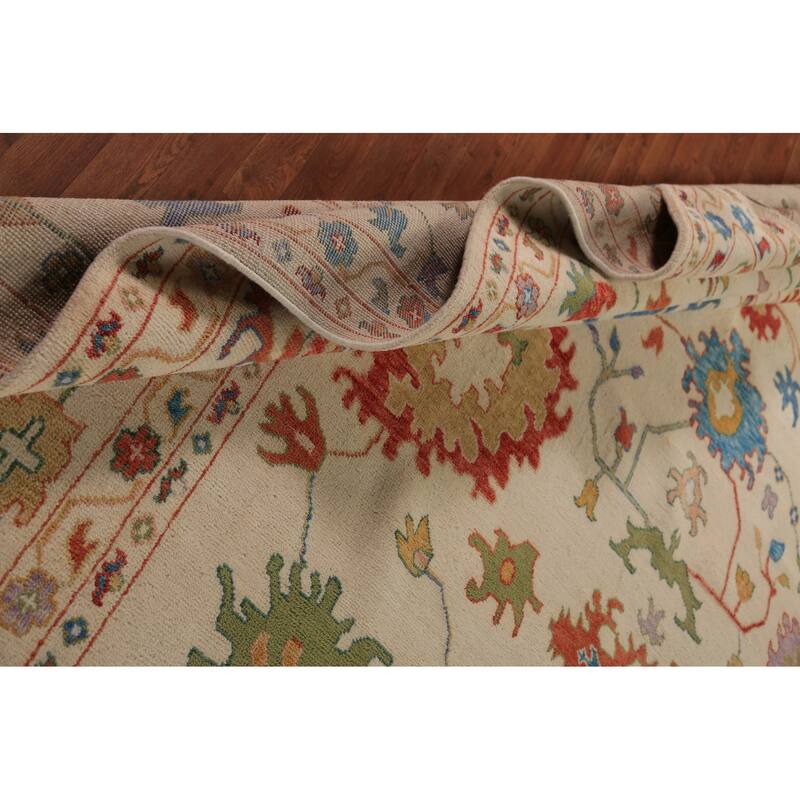All-Over Floral Oushak Oriental Large Area Rug Handmade Wool Carpet - 11'10" x 14'9"