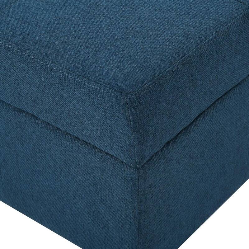 Storage Ottoman Navy Blue