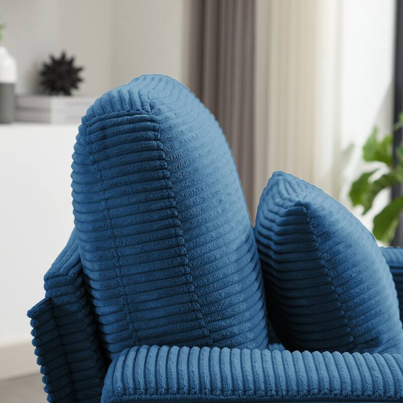 Corduroy Widened Single Sofa Chair, A Extra Lumbar Pillow