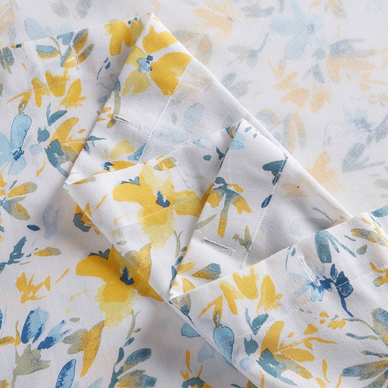 Nora 100% Cotton Floral Shower Curtain