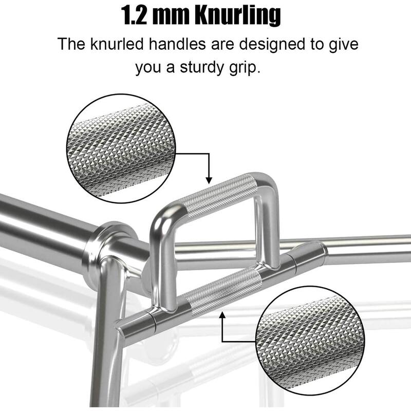 56'' Olympic Tarp Bar W/ Knurled Handles for Weight Lifting and
