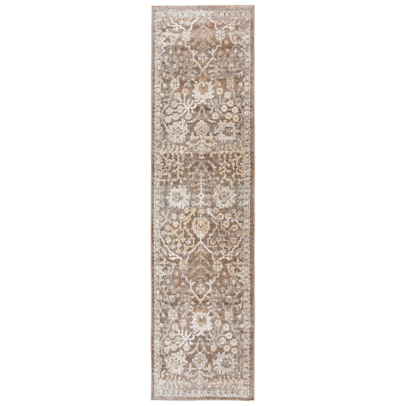 SAFAVIEH Hazel Boyka Traditional Oriental Rug - 2' x 8' Runner - Brown/Ivory