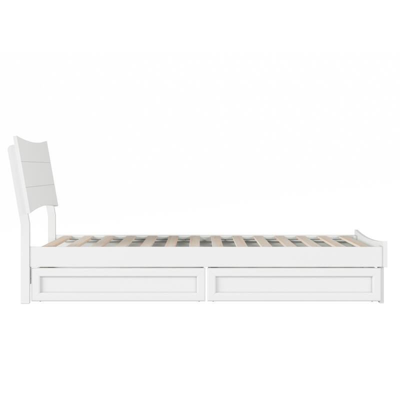 Phoenix Wood Platform Bed with Storage Drawers
